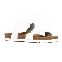 BEJUMA witte vetersandalen