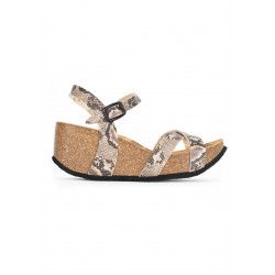 Sandalen met sleehak met...