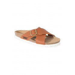 Nu-pieds camel pour femme IRIS