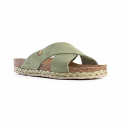 Sandalias verdes para mujer...