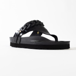 Sandalias negras para mujer...