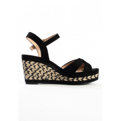 CHELSEY sandalen met sleehak